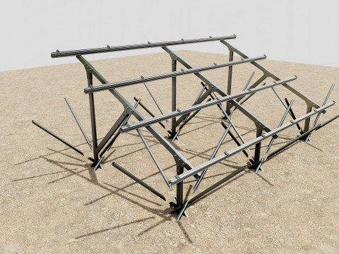 Lightweight Ground Solar Construction Type-1 3D Model