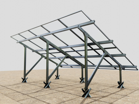 Lightweight Ground Solar Construction Type-1 3D Model