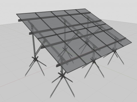 Lightweight Ground Solar Construction Type-1 3D Model