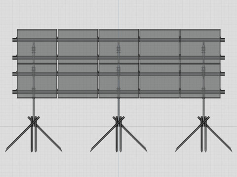 Lightweight Ground Solar Construction Type-1 3D Model