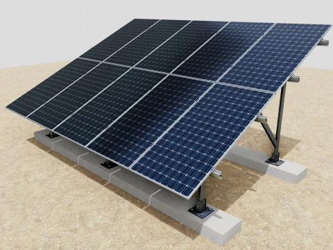 Lightweight Ground Solar Construction Type-2 3D Model