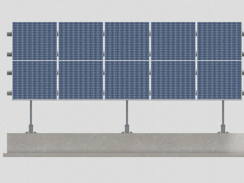 Lightweight Ground Solar Construction Type-2 3Dモデル