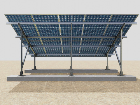 Lightweight Ground Solar Construction Type-2 3Dモデル