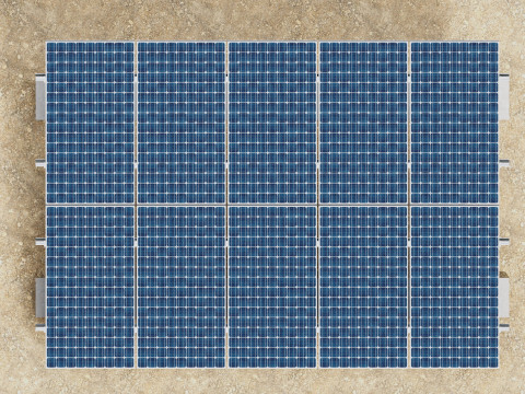 Lightweight Ground Solar Construction Type-2 3Dモデル