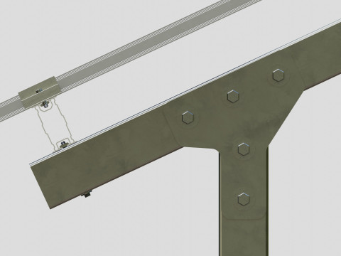 Lightweight Ground Solar Construction Type-2 3Dモデル
