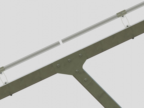 Lightweight Ground Solar Construction Type-2 3Dモデル