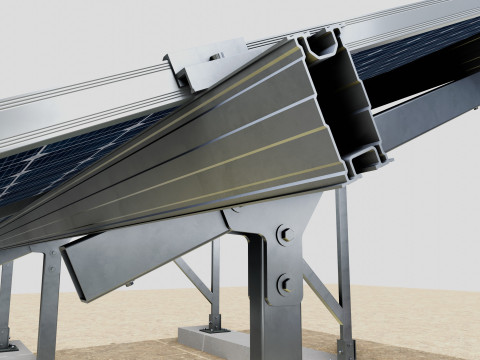 Lightweight Ground Solar Construction Type-2 3Dモデル