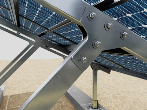 Lightweight Ground Solar Construction Type-2 3Dモデル