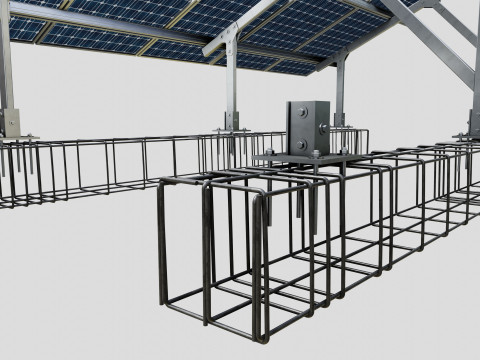 Lightweight Ground Solar Construction Type-2 3Dモデル