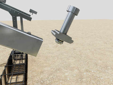 Lightweight Ground Solar Construction Type-2 3Dモデル