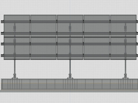 Lightweight Ground Solar Construction Type-2 3Dモデル