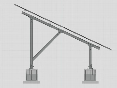 Lightweight Ground Solar Construction Type-2 3D Model