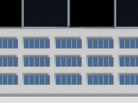 Rooftop Lightweight Solar Construction Type-1 3D Model