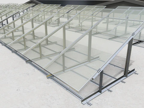 Rooftop Lightweight Solar Construction Type-1 3D Model