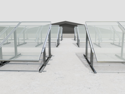 Rooftop Lightweight Solar Construction Type-1 3D 모델