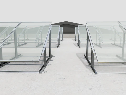 Rooftop Lightweight Solar Construction Type-1 3D Model