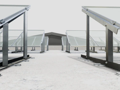 Rooftop Lightweight Solar Construction Type-1 3D Model