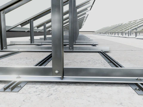 Rooftop Lightweight Solar Construction Type-1 3D Model