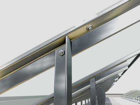 Rooftop Lightweight Solar Construction Type-1 3D Model