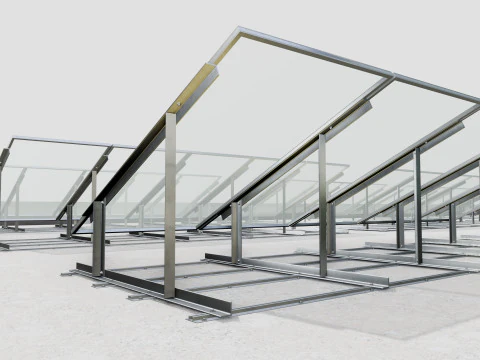 Rooftop Lightweight Solar Construction Type-1 3D Model