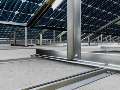 Rooftop Lightweight Solar Construction Type-1 3D Model