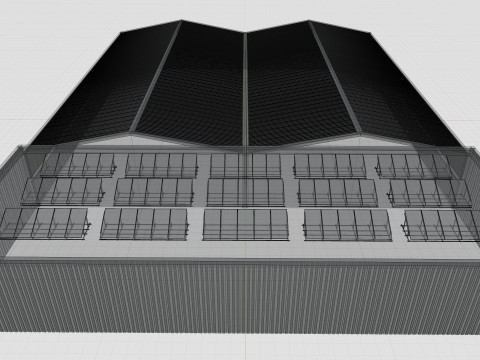 Rooftop Lightweight Solar Construction Type-1 3D 모델
