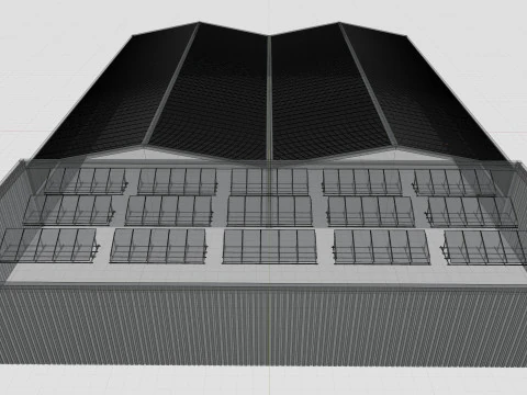 Rooftop Lightweight Solar Construction Type-1 3D Model