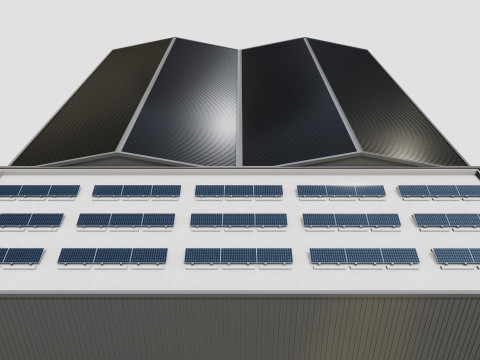 Rooftop Lightweight Solar Construction Type-2 Modelo 3D