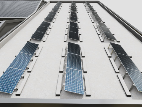 Rooftop Lightweight Solar Construction Type-2 Modelo 3D