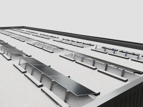 Rooftop Lightweight Solar Construction Type-2 Modelo 3D