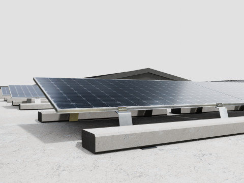 Rooftop Lightweight Solar Construction Type-2 Modelo 3D