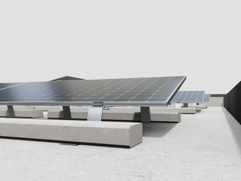 Rooftop Lightweight Solar Construction Type-2 Modelo 3D