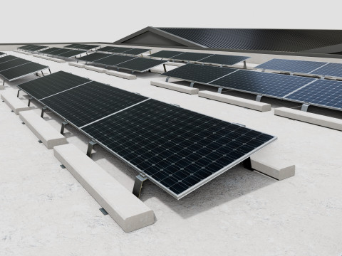 Rooftop Lightweight Solar Construction Type-2 Modelo 3D