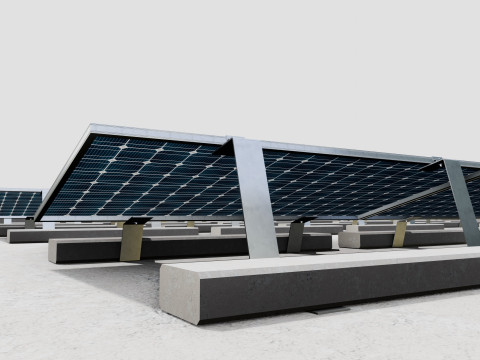 Rooftop Lightweight Solar Construction Type-2 Modelo 3D