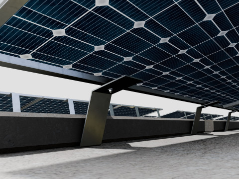 Rooftop Lightweight Solar Construction Type-2 Modelo 3D