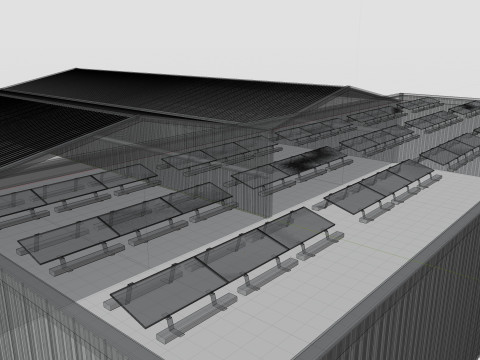 Rooftop Lightweight Solar Construction Type-2 Modelo 3D