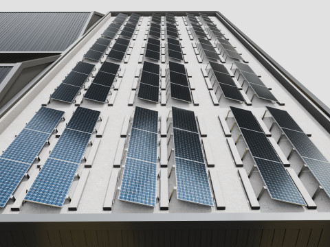 Rooftop Lightweight Solar Construction Type-3 3D Model