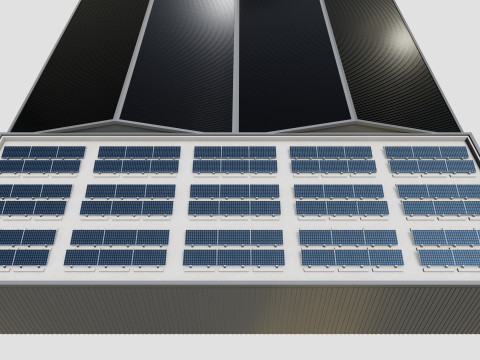 Rooftop Lightweight Solar Construction Type-3 Modelo 3D