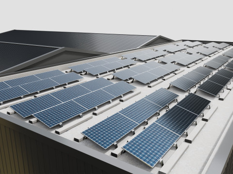 Rooftop Lightweight Solar Construction Type-3 Modelo 3D