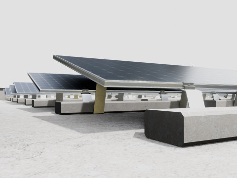 Rooftop Lightweight Solar Construction Type-3 Modelo 3D