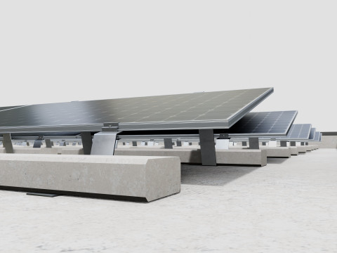 Rooftop Lightweight Solar Construction Type-3 Modelo 3D