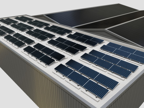 Rooftop Lightweight Solar Construction Type-3 Modelo 3D