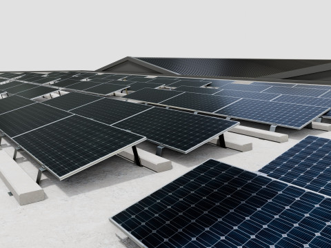 Rooftop Lightweight Solar Construction Type-3 Modelo 3D