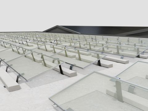 Rooftop Lightweight Solar Construction Type-3 Modelo 3D