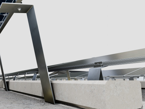 Rooftop Lightweight Solar Construction Type-3 Modelo 3D