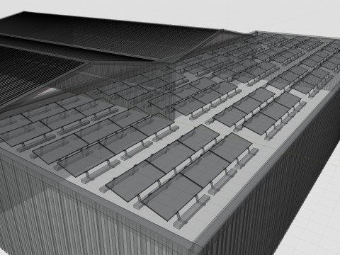 Rooftop Lightweight Solar Construction Type-3 Modelo 3D