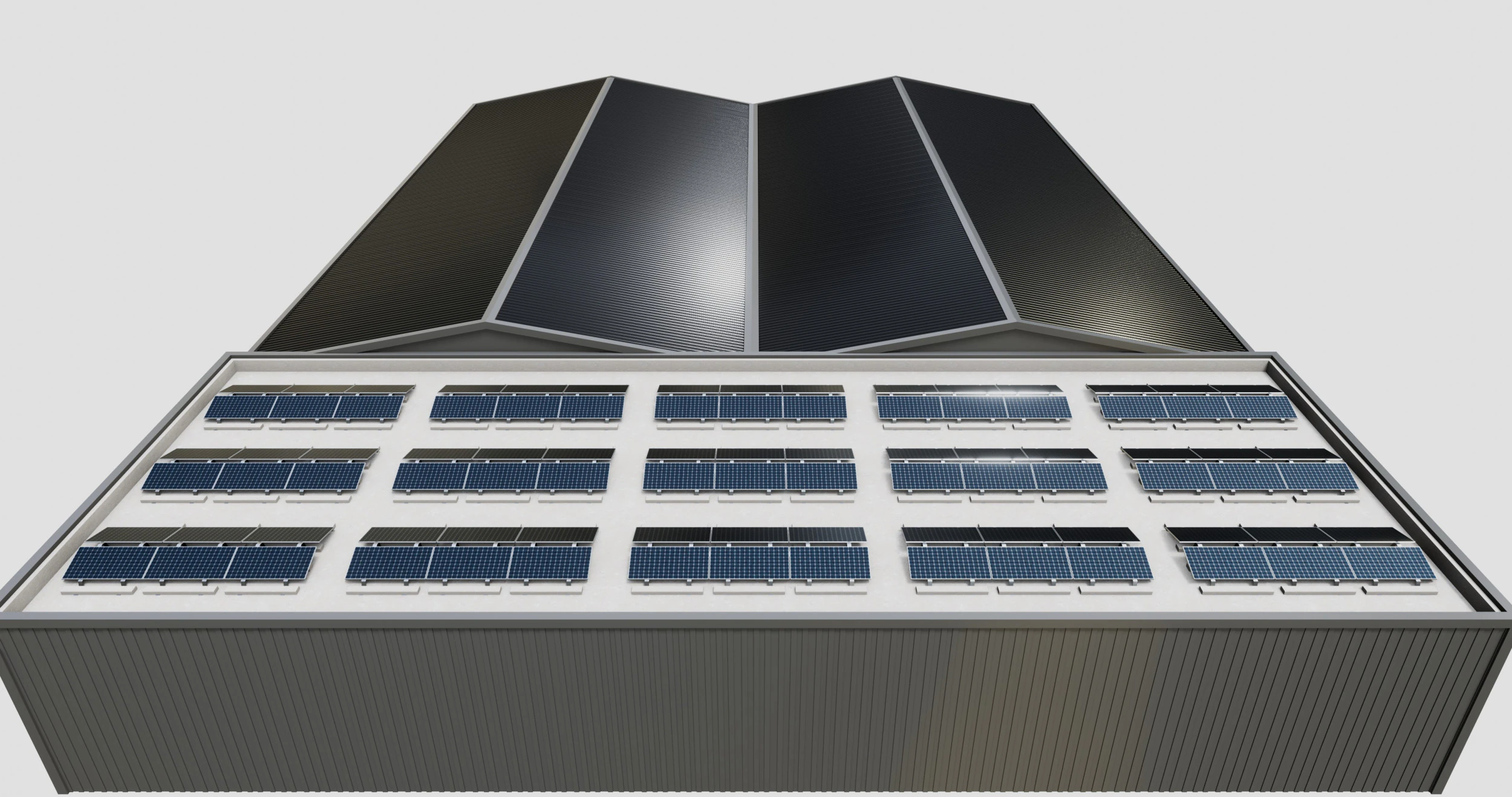 Rooftop Lightweight Solar Construction Type-4 3D Model .c4d .max .obj .3ds .fbx .stl .blend 