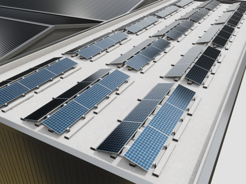 Rooftop Lightweight Solar Construction Type-4 3D 模型