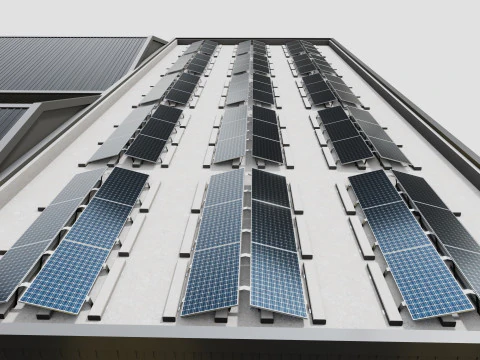 Rooftop Lightweight Solar Construction Type-4 3D Model
