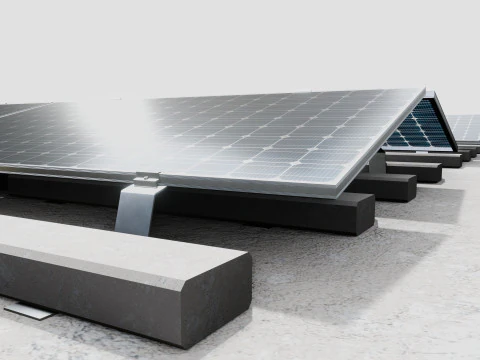 Rooftop Lightweight Solar Construction Type-4 3D Model